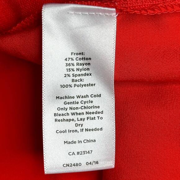 NWT Talbots Red V-Neck Cotton Rayon Nylon Front Poly Back Sweater Womens Size XS - Picture 8 of 10